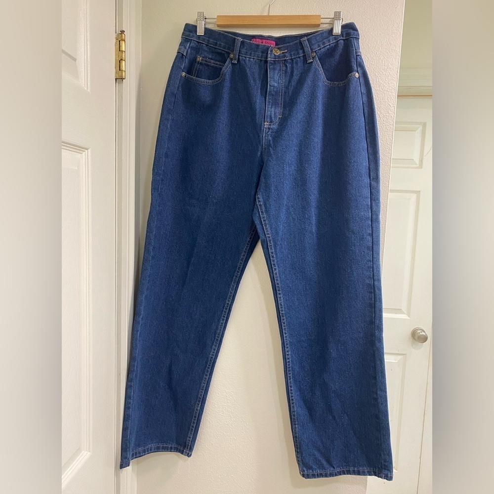 Cottage Street Straight Leg Blue Denim Jeans Size 16R Classic and Classy
